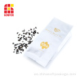 Bolsa de refuerzo lateral de papel de aluminio impresa personalizada para embalaje de té